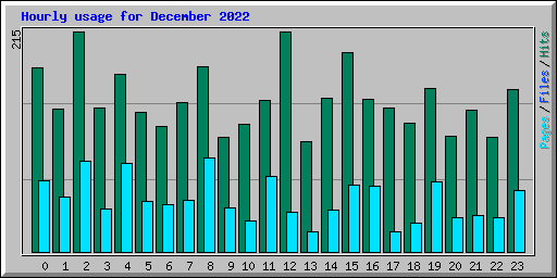 Hourly usage for December 2022